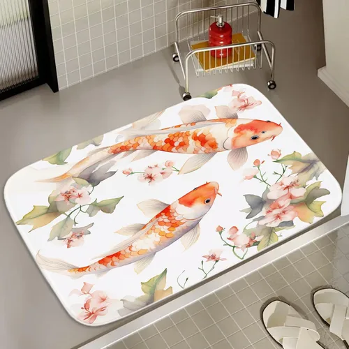 Vista 12 de Alfombra de baño de terciopelo coral con diseño náutico de tortugas marinas, animales de playa, tapete de ducha antideslizante para baño de océano