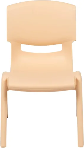 Vista 42 de Flash Furniture - Silla escolar apilable de plástico azul con altura de asiento de 10 1/2 pulgadas Construcción duradera, uso comercial