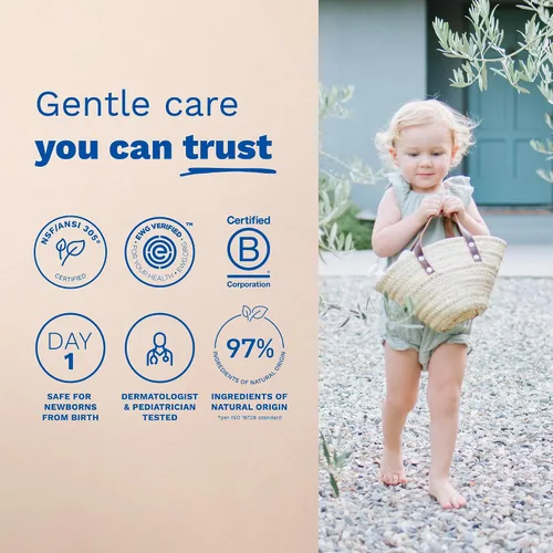 Vista 5 de Mustela Agua limpiadora micelar orgánica certificada, limpiador de agua natural sin enjuague con aceite de oliva y aloe vera, para bebés, niños