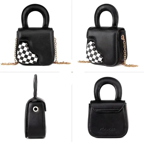 Vista 4 de Milan Chiva Cute Top Handle Shoulder Handbag for Women, Crossbody Clutch Purse with Chain