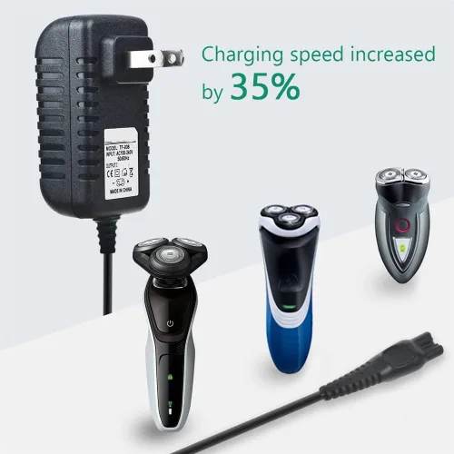 Vista 3 de Cable de alimentación del cargador compatible con la afeitadora Philips Norelco SensoTouch 1150X 1160CC 1180X