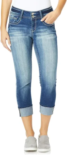 Vista 13 de WallFlower Vaqueros Luscious Curvy de 23.5” de cintura media para mujer, jeans de mezclilla Insta Stretch para juniors Albahaca