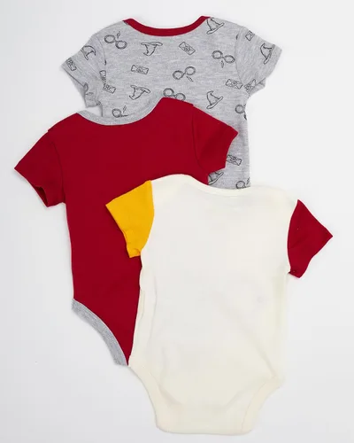 Vista 6 de Harry Potter Paquete múltiple de body de manga corta para bebé, niña o niño (borgoña, 0-3 meses), Borgoña