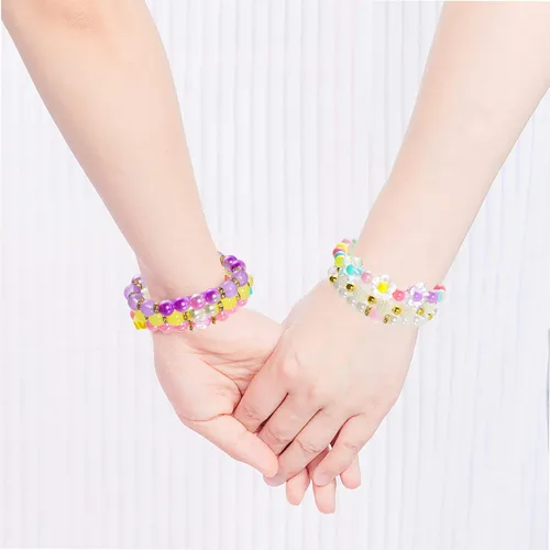 Vista 7 de Dxhycc 24 piezas de pulseras de princesa para niñas, pulseras con cuentas para niñas pequeñas, conjunto de joyería de disfraz para niñas