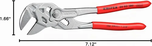 Vista 11 de KNIPEX - Llave de alicates, cromada (86 03 180), rojo