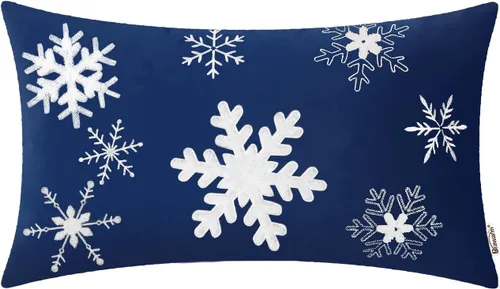 Vista 42 de BRAWARM Christmas Reindeer Pillow Cover 18x18 Black Velvet Embroidered Reno negro
