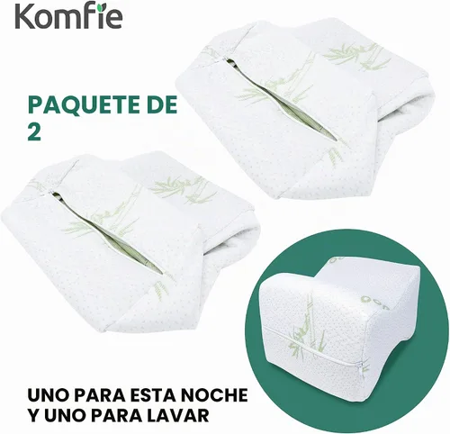 Vista 2 de Paquete de 2 fundas de almohada de repuesto para las rodillas, fundas de almohada de repuesto lavables para las piernas, fundas de almohada suaves