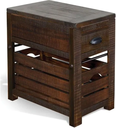 Vista 9 de Pemberly Row Mesa auxiliar de madera de caoba de 14" en hoja de tabaco