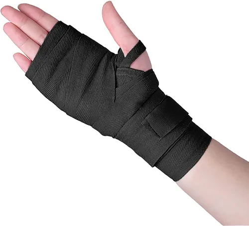 Vista 6 de 2 piezas de boxeo vendaje elástico de compresión para muñeca, guantes interiores de entrenamiento para artes marciales, kickboxing, muay thai