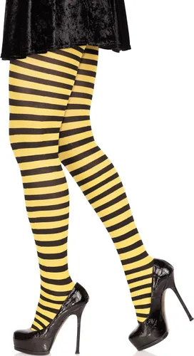 Vista 3 de Leg Avenue - Mallas de nailon rayadas para mujer