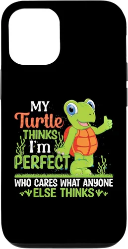 Vista 26 de My Turtle Thinks I'm Perfect Who Cares What Tortoise Case for iPhone 16