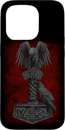 Vista 14 de Funda para iPhone 17 de Mjolnir Odín de la mitología vikinga nórdica de Thor