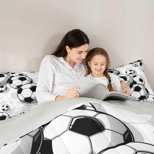 Vista 99 de Juego de ropa de cama de baloncesto para niños y adolescentes, juego de edredón deportivo para niños, tamaño matrimonial, suave, ligero, decoración