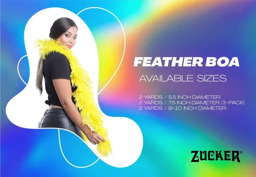 Vista 2 de ZUCKER Boas de plumas unisex para adultos o para mujer