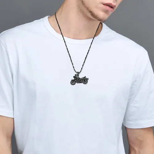 Vista 29 de Imrsanl Joyería de cremación para cenizas, motocicleta, automóvil pequeño, collar de urna de tractor para cenizas para hombres, recuerdo