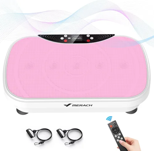 Vista 8 de MERACH Vibration Plate Exercise Machine, Vibration Plate for Lymphatic Drainage Weight Loss, Vibrating Plate Exercise Machine with Bluetooth and LED