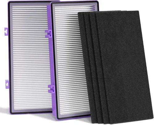 Vista 13 de Leemone Reemplazo de filtro Aer1 para purificadores de aire Holmes, HAPF30AT (4 filtros HEPA reales + 8 filtros de refuerzo de carbono), paquete de 2
