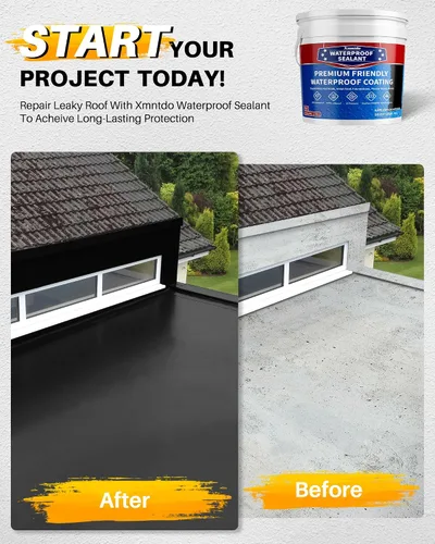 Vista 2 de Pintura de poliuretano impermeable negra, 1 galón, revestimiento sellador impermeable para techos planos y metálicos, fundaciones, concretos