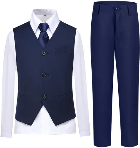 Vista 9 de Conjunto de chaleco para niños, trajes formales, trajes de boda, ropa de vestir