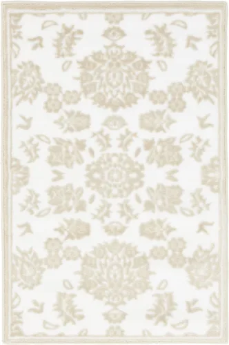 Vista 12 de Unique Loom Colección Rushmore Alfombra de Área - Taft (2' x 3' 1" Rectángulo, Blanco Nieve/Beige)