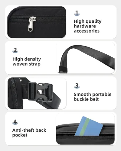 Vista 7 de Cinturones de moda para mujeres y hombres, A-Negro, Deportes