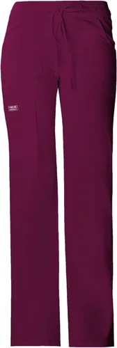 Vista 19 de Cherokee Pantalones quirúrgicos para mujer, tiro bajo, pierna acampanada, cordón ajustable con 6 bolsillos, 24001 Peltre