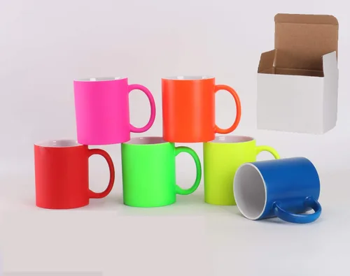 Vista 11 de Taza de café de cerámica de 11.0 onzas para sublimación, embalada en caja blanca