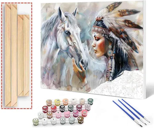 Vista 47 de Paquete de 6 pinturas por números para mujeres sudafricanas para adultos, principiantes, músicos negros, kits de pintura al óleo sobre lienzo