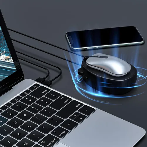 Vista 2 de Mouse Jiggler indetectable, dispositivo Jiggler de ratón, simula automáticamente el movimiento del mouse para mantener el portátil o la computadora