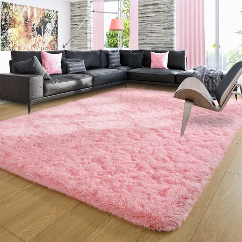Vista 43 de Ompaa Alfombra Esponjosa, Alfombras de Área Súper Suaves y Peludas para Dormitorio y Sala de Estar - 6' x 9' Alfombra Grande de Felpa Peluda Shag
