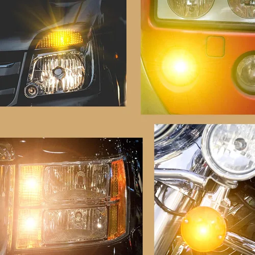 Vista 7 de BAU15S PY21W 1156PY 7507 7510 9507 Bombillas LED súper brillantes color amarillo ámbar de 54 SMD 3014 12V-24V para indicadores de posición, luz