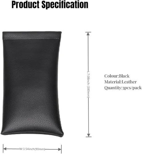 Vista 2 de Kowellsen Funda para gafas de sol con estuche para lentes de sol
