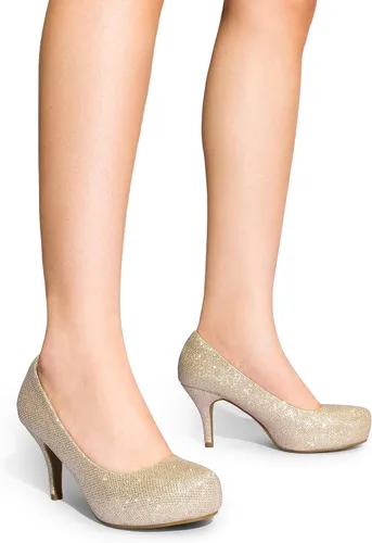 Vista 7 de DREAM PAIRS - Zapatos Tiffany de tacón clásicos, elegantes y versátiles con tacón de aguja bajo y plataforma, zapatos de vestir para mujer