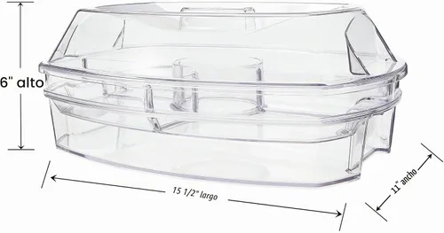 Vista 5 de Prodyne Plato de fiesta de hielo, 15 1/2 x 11 x 6 pulgadas, transparente