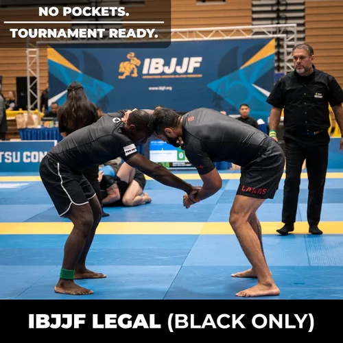 Vista 4 de Gold BJJ Pacific Short - Pantalones cortos de lucha Jiu Jitsu No-Gi