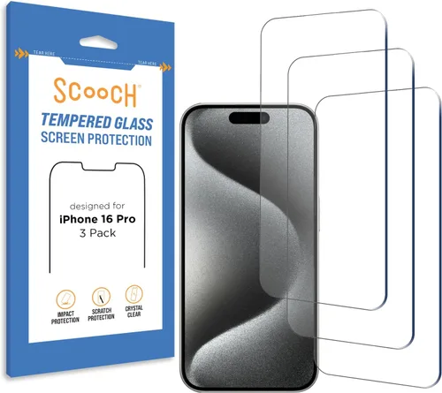 Vista 13 de Scooch® Paquete de 3 protectores de pantalla para iPhone SE (3ª generación 2022 y 2ª generación 2020), vidrio templado 9H de alta calidad