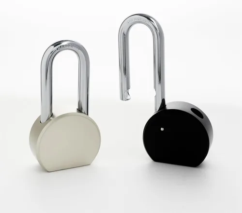 Vista 9 de Candado de grillete largo resistente, cerradura de acero impermeable con 3 llaves 2.1in Vertical Clearance Disc Cylinder Resists Picking And