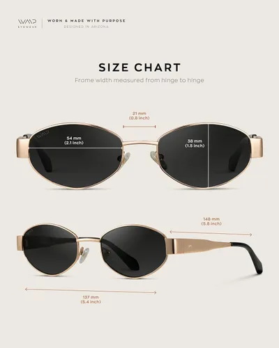 Vista 5 de WearMe Pro Gafas de sol ovaladas retro para mujer, marco pequeño de moda, moda inspirada en los años 90