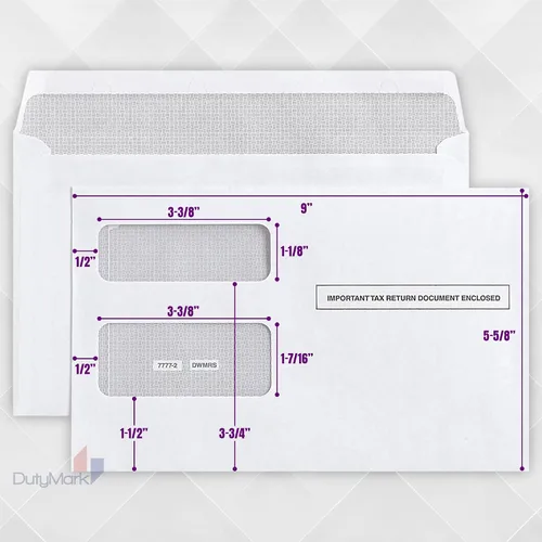 Vista 5 de 50 sobres de impuestos 1099 autoadhesivos diseñados para formularios láser 1099 impresos - MISC - 1098-1099 R - DIV - INT, seguridad de doble