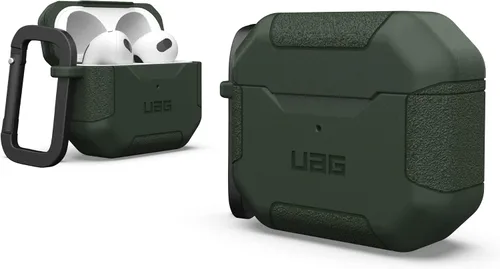 Vista 15 de UAG - Funda diseñada para AirPods (3ª generación 2021) Metropolis Ballistic ARMR Olive Drab, funda protectora resistente compatible con carga