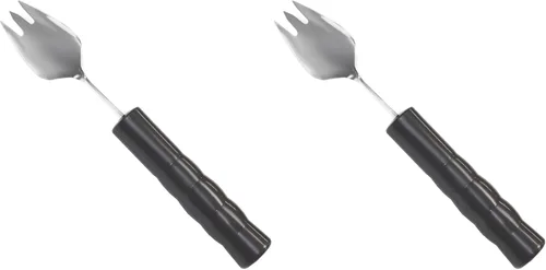 Vista 6 de Rehabilitation Advantage Cucharilla pesada con mango de plástico sólido (paquete de 2)