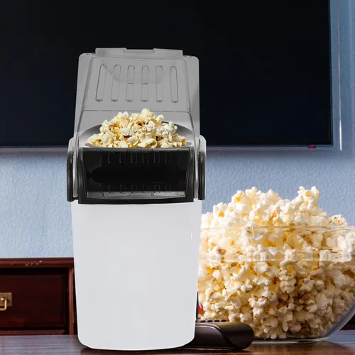Vista 8 de PRETYZOOM Pequeña máquina de palomitas de maíz para uso doméstico, portátil, ligera, eléctrica, para cocina, dormitorio, oficina