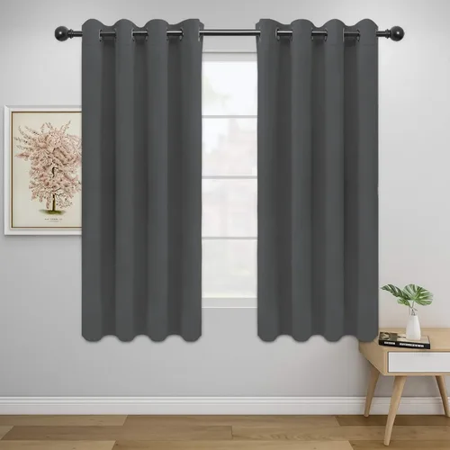 Vista 255 de Easy-Going - Cortinas opacas para dormitorio, aislamiento térmico sólido con ojales, cortinas de ventana para reducción de ruido, cortinas