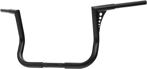 Vista 2 de TCMT Barra Ape Hanger Negra de 12" Rise, Manillar Grueso de 1-1/4", Compatible con Harley Dressers Baggers Touring CVO Street Glide Tri Glide