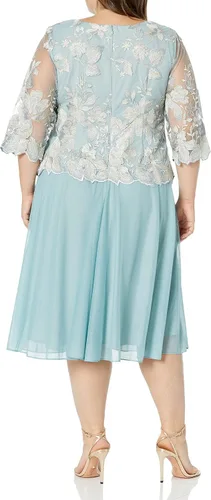 Vista 2 de Alex Evenings Vestido simulado de encaje de talla grande para mujer