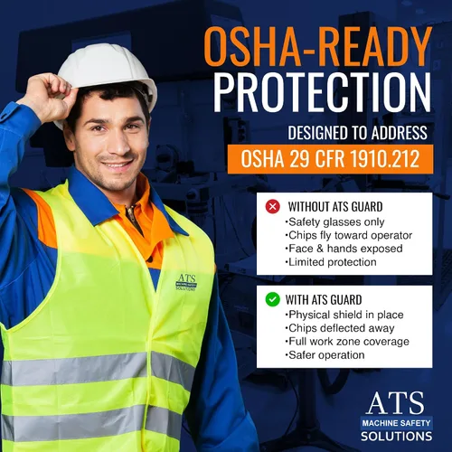 Vista 7 de ATS UGS-1 - Kit de protector de ojos para amoladora de banco Protectores de seguridad compatibles con OSHA para amoladoras de calvor de 6 y 7