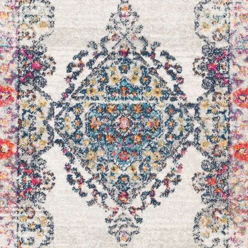 Vista 7 de SAFAVIEH Evoke Collection EVK250A - Alfombra de pasillo, 2 pies 2 pulgadas x 7 pies, color crema y fucsia, diseño oriental Shabby chic, no desprende
