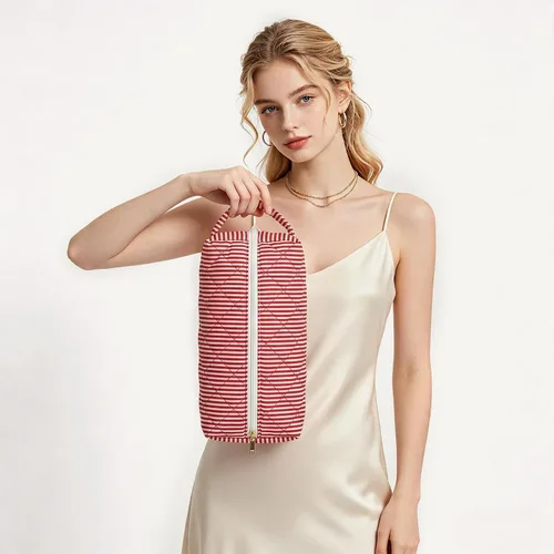 Vista 6 de HiTotes Bolsa de viaje para herramientas para el cabello, compatible con Dyson Airwrap acolchada con estampado de leopardo, estuche de viaje