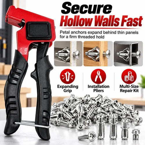 Vista 7 de 91 Piece Petal Jack Nuttool Kit M4/M5/M6 Wall Metal Anchors Installation #B