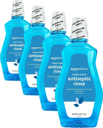 Vista 7 de Amazon Basics Enjuague antiséptico multiacción, sin alcohol, menta fresca, 1 litro, 33.8 onzas líquidas, 1 paquete (anteriormente Solimo)